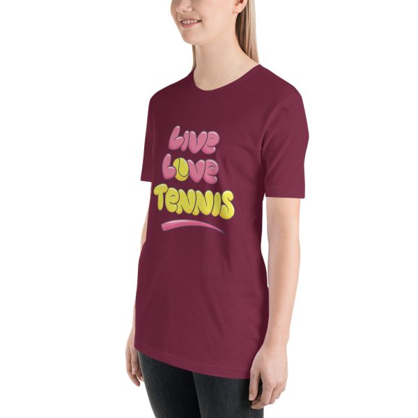 Shirt With Saying - unisex staple t shirt maroon left front 63e070a084972