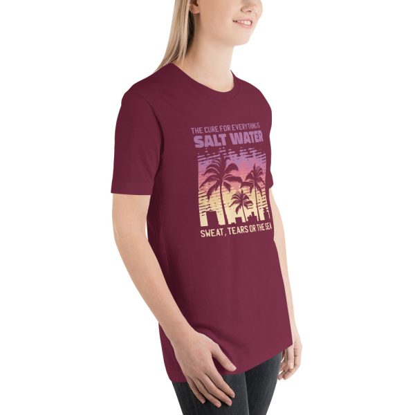 Shirt With Saying - unisex staple t shirt maroon right front 63dec5066c17e