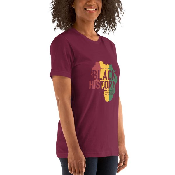 Shirt With Saying - unisex staple t shirt maroon right front 63e49873096f4